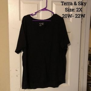 Terra & Sky Blouse; Size: 20W-22W